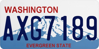 WA license plate AXG7189