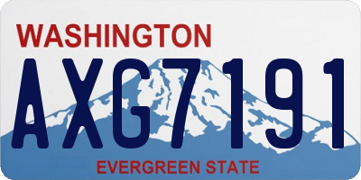 WA license plate AXG7191