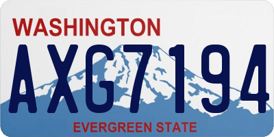 WA license plate AXG7194