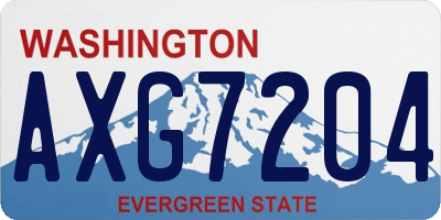 WA license plate AXG7204