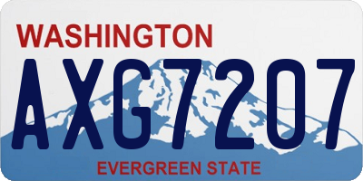 WA license plate AXG7207