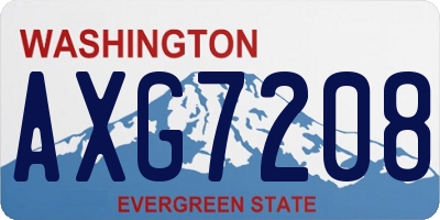 WA license plate AXG7208