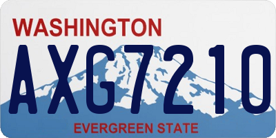 WA license plate AXG7210