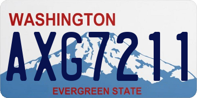 WA license plate AXG7211