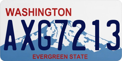 WA license plate AXG7213