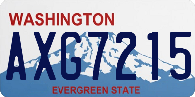 WA license plate AXG7215