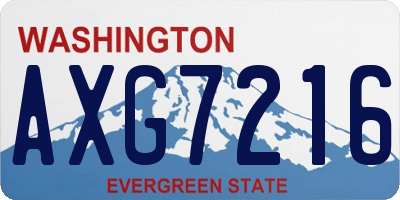 WA license plate AXG7216