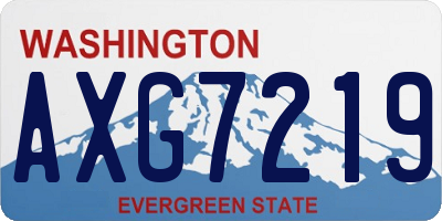WA license plate AXG7219