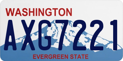 WA license plate AXG7221