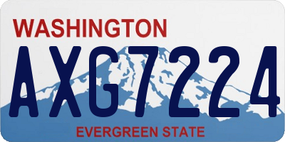 WA license plate AXG7224