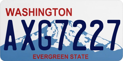 WA license plate AXG7227
