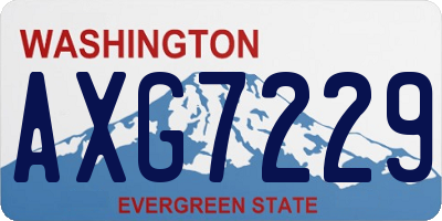WA license plate AXG7229