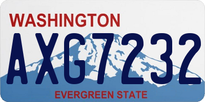 WA license plate AXG7232