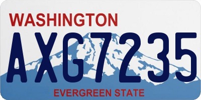 WA license plate AXG7235