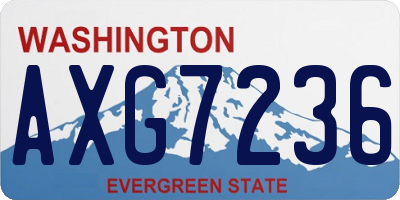 WA license plate AXG7236