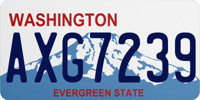 WA license plate AXG7239