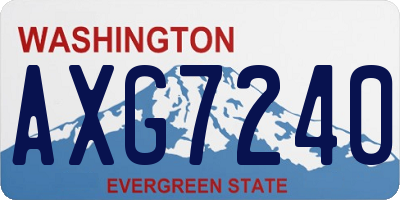 WA license plate AXG7240