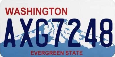 WA license plate AXG7248
