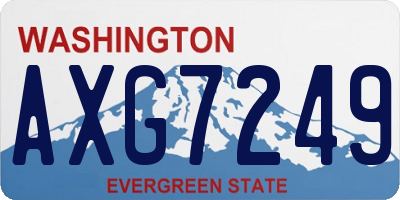 WA license plate AXG7249