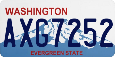 WA license plate AXG7252