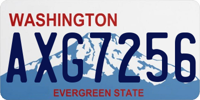 WA license plate AXG7256