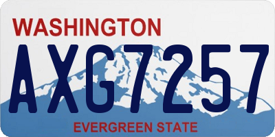 WA license plate AXG7257