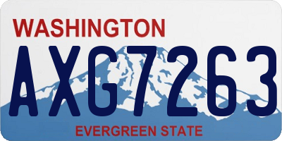 WA license plate AXG7263