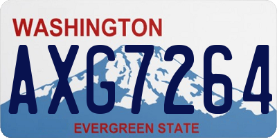 WA license plate AXG7264