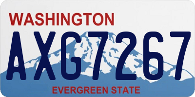 WA license plate AXG7267