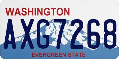 WA license plate AXG7268