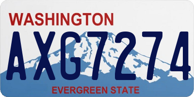 WA license plate AXG7274