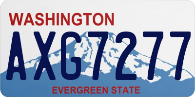 WA license plate AXG7277
