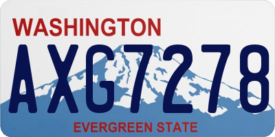 WA license plate AXG7278