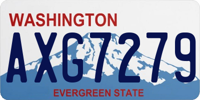 WA license plate AXG7279