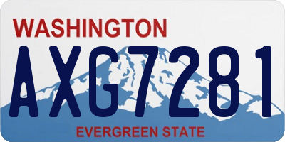 WA license plate AXG7281