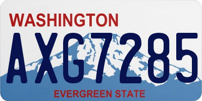 WA license plate AXG7285
