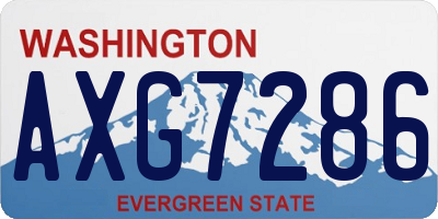 WA license plate AXG7286