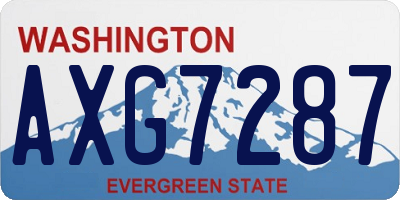 WA license plate AXG7287