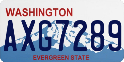 WA license plate AXG7289