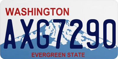 WA license plate AXG7290