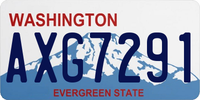 WA license plate AXG7291