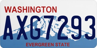 WA license plate AXG7293