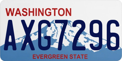 WA license plate AXG7296