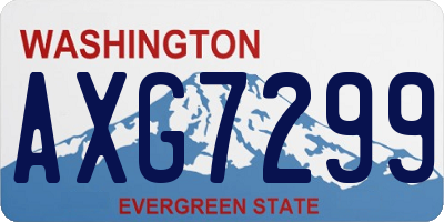 WA license plate AXG7299