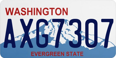 WA license plate AXG7307