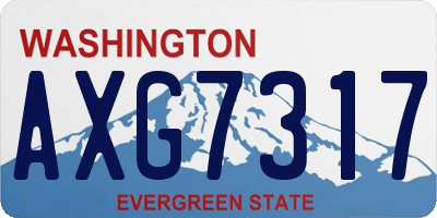 WA license plate AXG7317