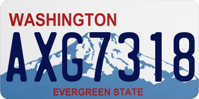 WA license plate AXG7318