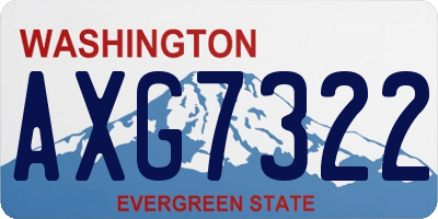 WA license plate AXG7322