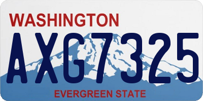 WA license plate AXG7325