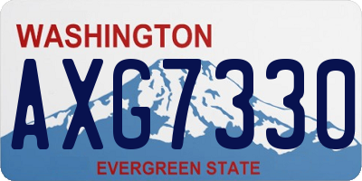 WA license plate AXG7330